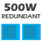 500 Watt 80 PLUS High Efficiency redundant power supply